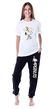 INTIMO Peanuts Womens' Snoopy Woodstock All Smiles Sleep